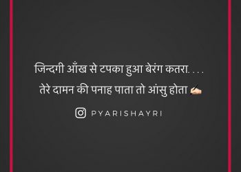 जिन्दगी आँख से टपका हुआ बेरंग कतरा....